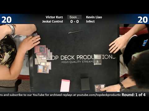 Modern w/ Commentary 7/18/17: Victor Kurz (Jeskai Control) vs. Kevin Liao (Infect)