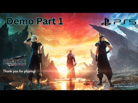 FINAL FANTASY 7 REBIRTH Full Demo PART 1 - Gameplay Walkthrough
