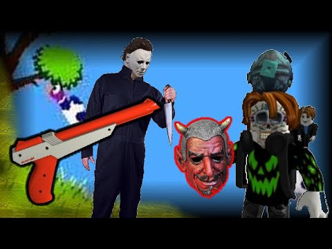 THE EXPOSITION GUN + WONDERTAINMENT WHACKY HALLOWEEN FUN MASKS - Roblox SCP 674 & SCP 3992