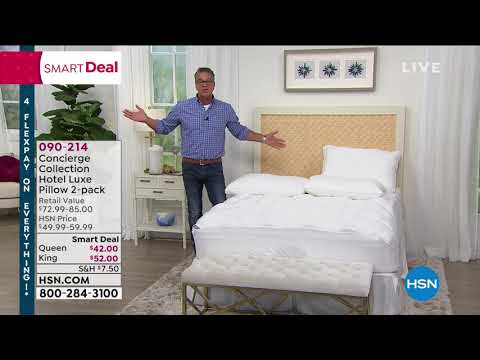 Concierge Collection Hotel Luxe Plush Pillow 2pack  Queen