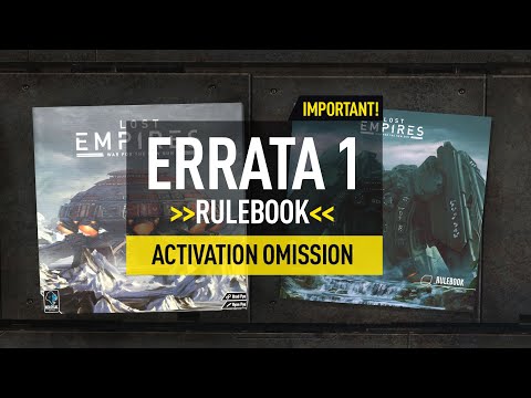 Important Errata for Lost Empires, War for the New Sun