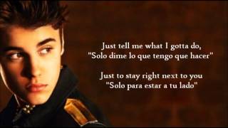 Justin Bieber - Die in your arms Lyric/Letra Ingles/Español