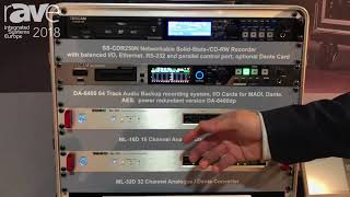 Video thumbnail for ISE 2018: TASCAM Shows Dante-Enabled DA-6400 64 Track Audio Recorder, ML-16D 16 Channel Controller by rAVe [PUBS]