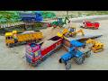 JCB 5CX Fully Loading Sand BharatBenz Truck Dumper Swaraj Tractor Jcb Cartoon Jcb Ki Khudai