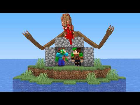 Surviving a Haunted Island in Minecraft