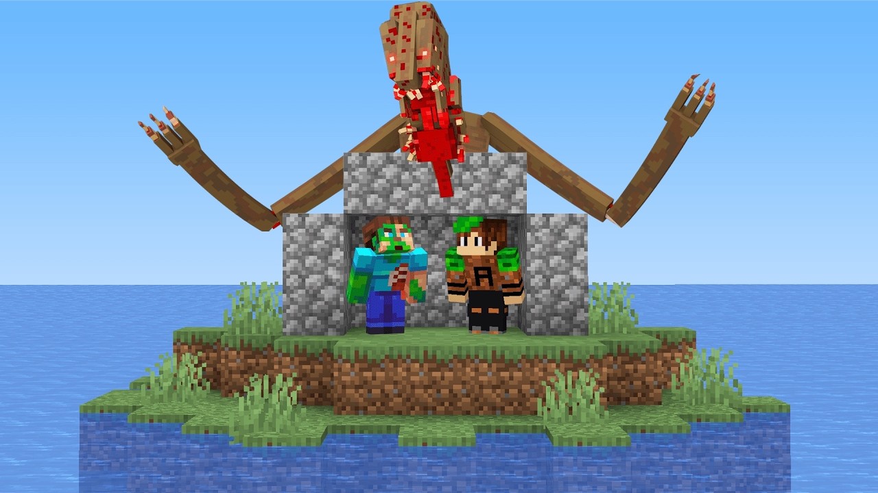 Surviving a Haunted Island in Minecraft