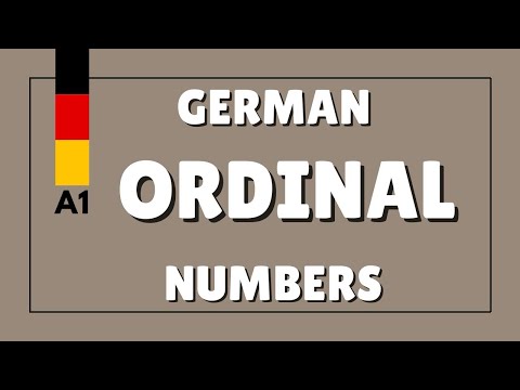Lesson 8-Learn German Ordinal Numbers | 1st, 2nd, 3rd in German | German for beginners 
