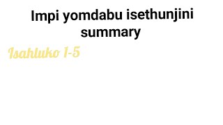 Download lagu Impi yabomdabu isethunjini isahluko 1-5 mp3 Download lagu Impi yabomdabu isethunjini isahluko 1-5 mp3