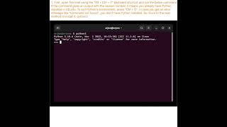 Check If Python is Already Installed on Ubuntu