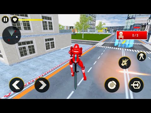 BMX Cycle Robot War Game 2021 - Robot Shooting Game Clear City Bad Enemies - Android Gameplay