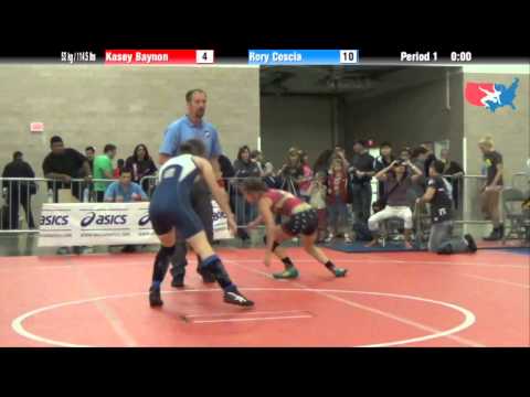 FILA Cadet 52 kg / 114.5 lbs - Kasey Baynon vs. Rory Coscia