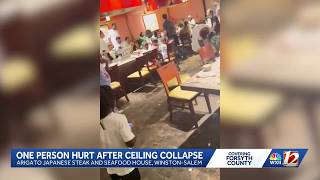 Ceiling collapses on top of woman at popular Winston-Salem restaurant