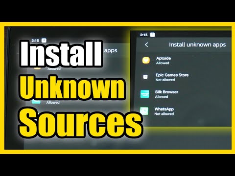 How to Allow Apps from Unknown Sources on Amazon Fire HD 10 Tablet (3rd party Apps)