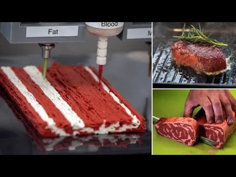 3D Printed meat is future of food? #3dprintedmeat...
