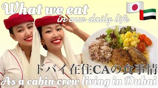 【現役CA食事情】ドバイ在住日本人のリアルな食！客室乗務員ならではの調達方法？物価は？【What does Japanese living in Dubai eat at home?】Eng Sub