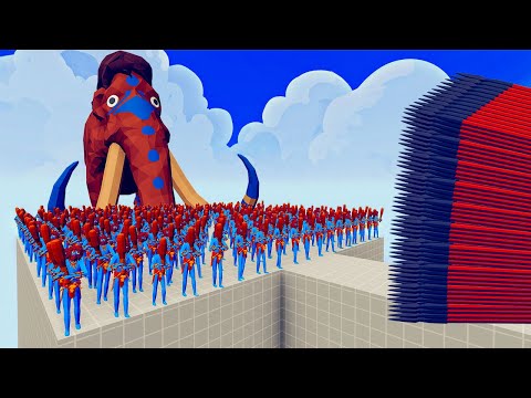200x CLUBBER + 1x MAMMOTH vs 1x EVERY GOD   Totally Accurate Battle Simulator TABS