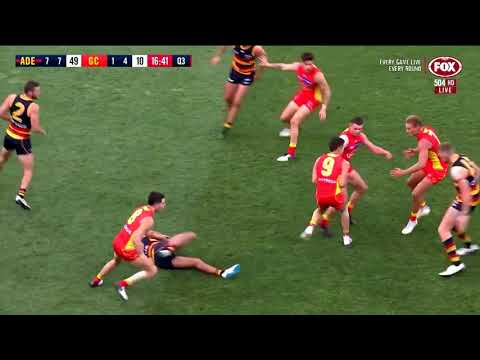 Adelaide's Wayne Milera AC Joint Injury vs Gold Coast Rd 5
