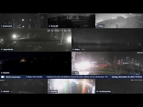 Live views from Ukraine 12/25/2022 A - Kramatorsk, Kharkiv, Kyiv, Zaporizhzhia and other cities