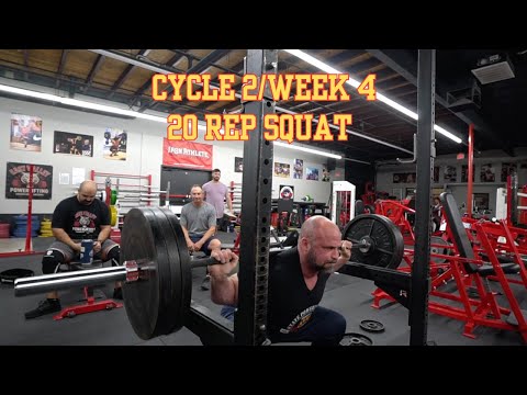 Cycle 2/Week 4 - 20 Rep Squat