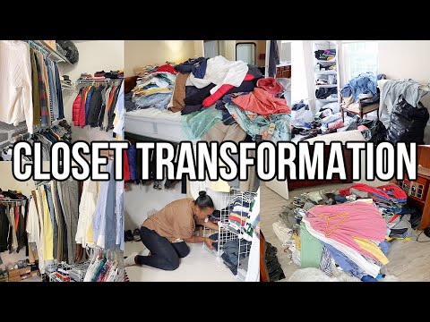 HOARDERS CLOSET TRANSFORMATION! CLEAN & ORGANIZE WITH ME | EXTREME CLEANING MOTIVATION | Nia Nicole