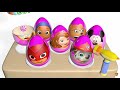 Learn Colors Ice Cream Surprise Eggs Sofia The First Owlette Bubble Guppies Mickey Mouse
