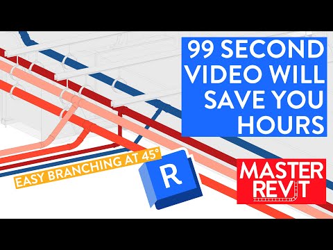 Revit MEP Tips: QUICK and EASY 45° Pipe Branching