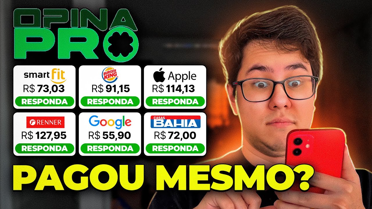 APLICATIVO QUE PAGA PRA DAR OPINIÃO! OPINA PRO FUNCIONA?!