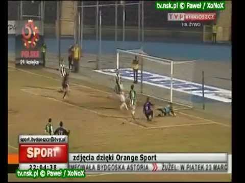 tv.nsk.pl 2012-03-18 Zawisza Bydgoszcz - Olimpia Grudziądz 4-3 (1-1) bramki relacja