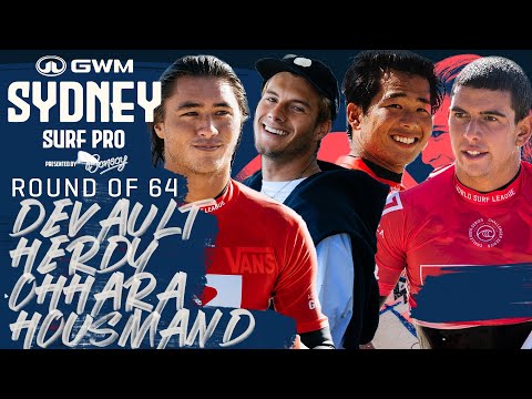 deVault, Herdy, Ohhara, Houshmand | GWM Sydney Surf Pro - Round of 64 Heat Replay