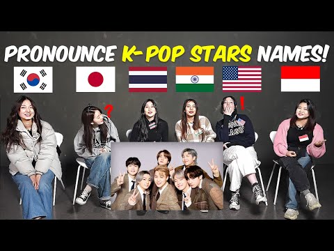 Pronunciation Differences of K-POP STAR'S NAMES! / Korea, Japan, Thailand, India, Indonesia, U.S.A.