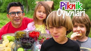 Piknik oyunları Selin Arseny ve Adrian ile doğad