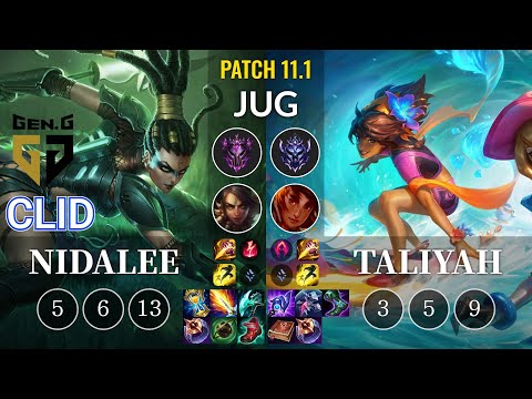 GEN Clid Nidalee vs Taliyah Jungle - KR Patch 11.1