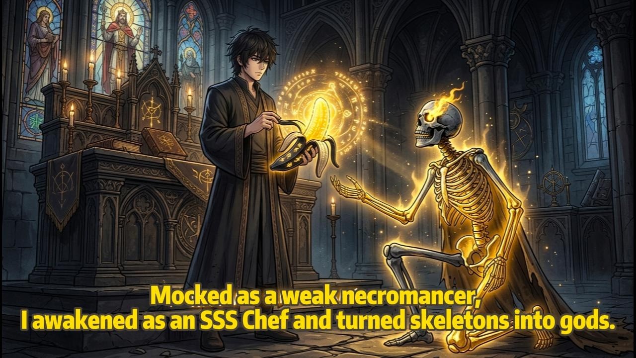 Mocked as a weak necromancer, I awakened as an SSS Chef and turned skeletons into gods.
