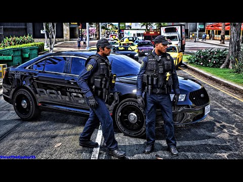 Patrolling The City With GTA 5 MODS - Lspdfr Featuring Hpd Ford Taurus Slicktop
