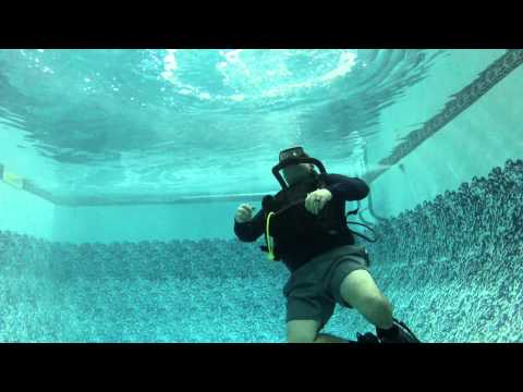 First dive using a double hose regulator