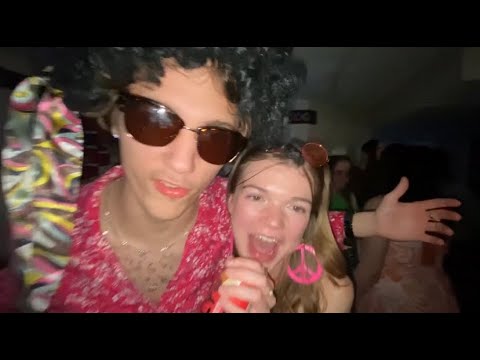70s themed party vlog!!