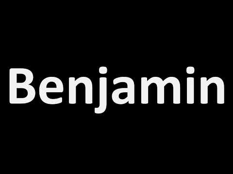 How to Pronounce Benjamin in German
