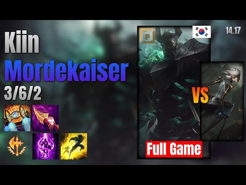 Kiin Top Mordekaiser vs Camille lol KR solo rank Full Game 14.17