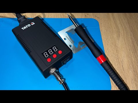 Паяльна станція YATO 110-230 V, 75 Вт, t° 90-480°C, жало T12, LCD
