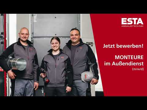 Elektroniker/Mechatroniker als Monteur im Anlagenbau Außendienst (m/w/d) bei ESTA Absaugtechnik