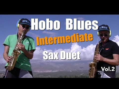 Saxophone Jazz Duet - 'Hobo Blues' - intermediate level