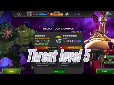 5* Immortal Abomination can easily SOLO Mojo Boss | Mojo's Choice Side Quest - Threat level 5 | MCOC