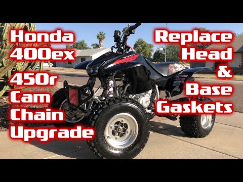 Honda 400ex Install CRF TRX 450r Timing Chain, Replace Base Gasket, Head Gasket, Brand New OEM Parts