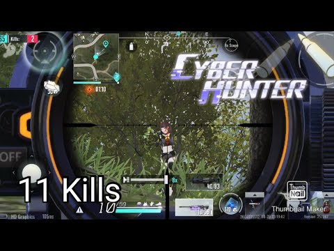 POCO X3 Pro | Cyber Hunter | Solo Gameplay 11 Kills | 4 Finger Hud | Full Gyroscope