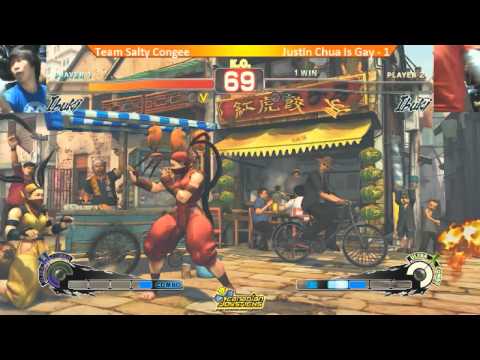 Team Salty Congee vs Justin Chua Is Gay - SSF4AE Teams - Vancouver Street Battle Vol.6