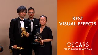 Best Visual Effects | 'Godzilla Minus One' | Oscars 2024 Press Room Speech