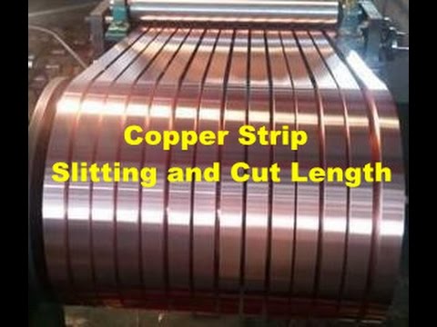 Copper strip slitting machine