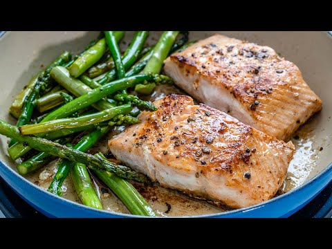 Keto Recipe - One Pan Salmon and Asparagus
