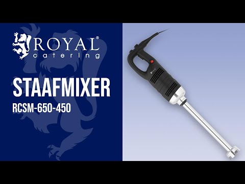 Video - Staafmixer - 650 W - Royal Catering - 450 mm - 8.000 - 18.000 tpm