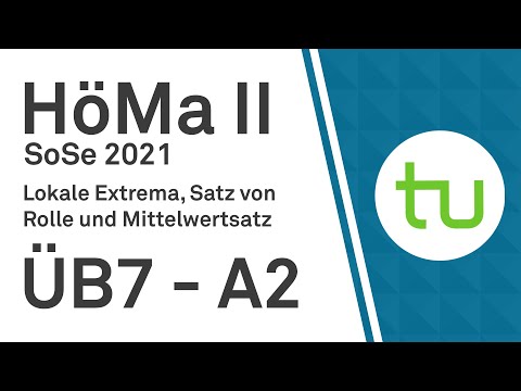 Lokale Extrema, Satz von Rolle und Mittelwertsatz - TU Dortmund, Höhere Mathematik II (BCI/BW/MLW)